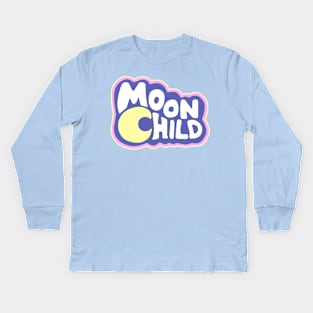 Moon Child (Pastels) Kids Long Sleeve T-Shirt